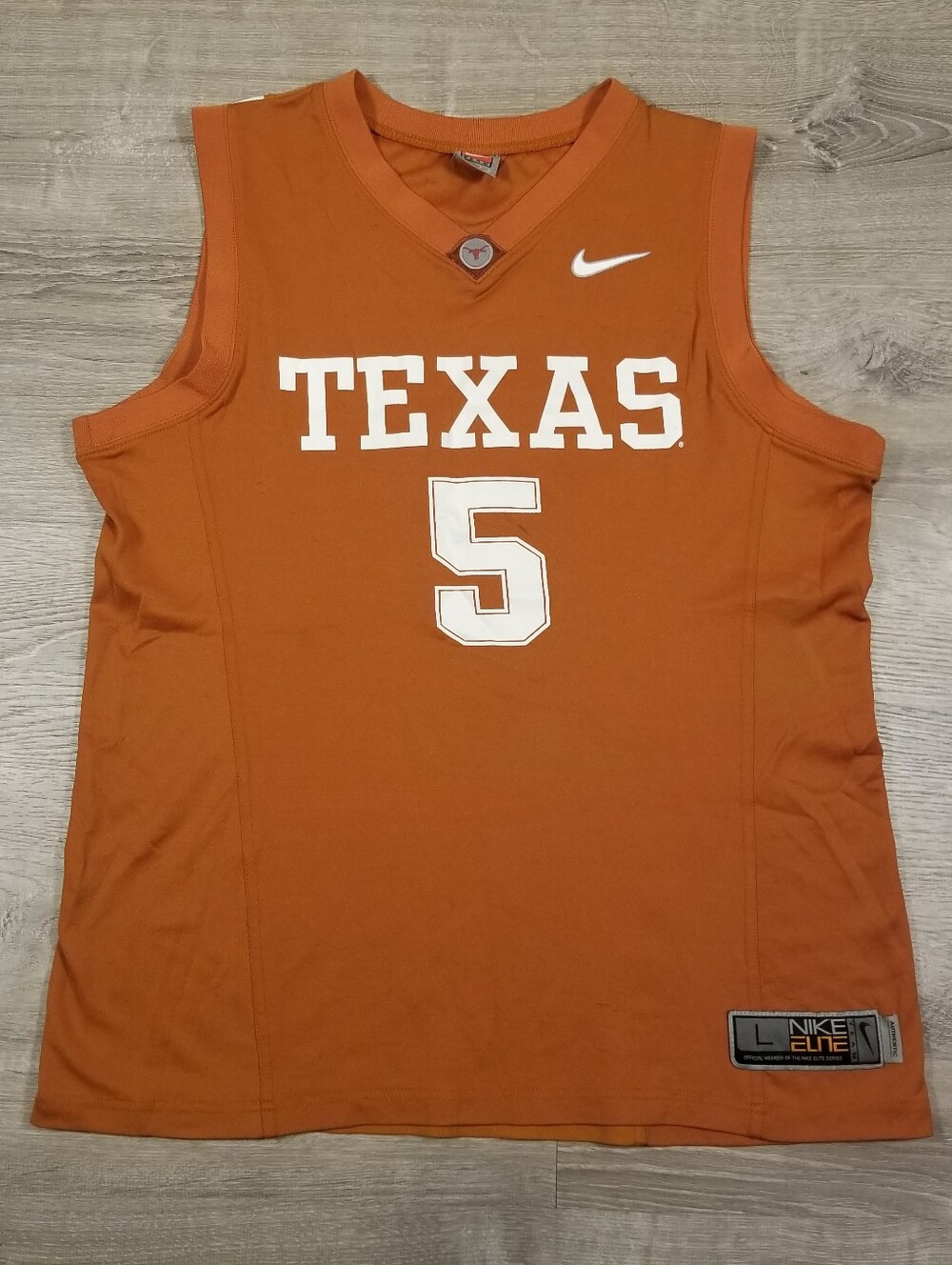 Nike Elite Authentic Texas Longhorns Orange Basketball Jersey Adult Size Large